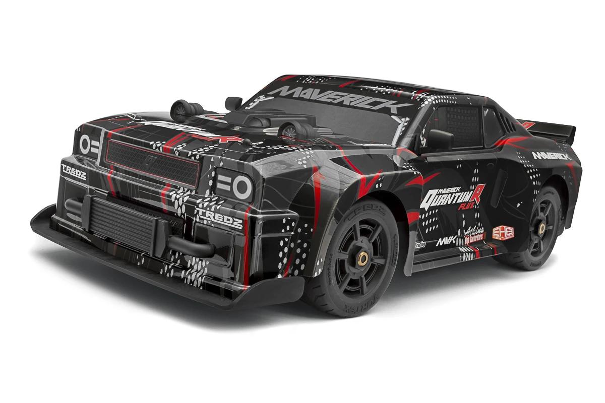 Maverick Rc Quantumr Flux 4s 1/8 4wd Muscle Car - Black/Red – RC Drift Car – view 6